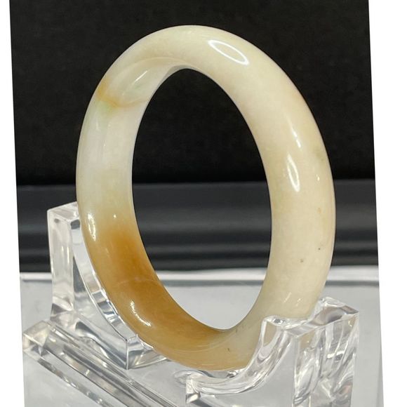 Multiple Color Pattern Jade Bangle Bracelet - Picture 2 of 7